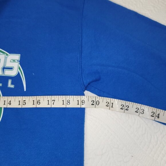 653. Jerzees UnBlend Long Sleeve Hoodie Blue Sz S - Picture 3 of 7